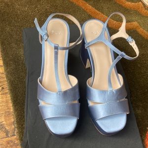 Stuart Weitzman Sandals Women Suede Blue